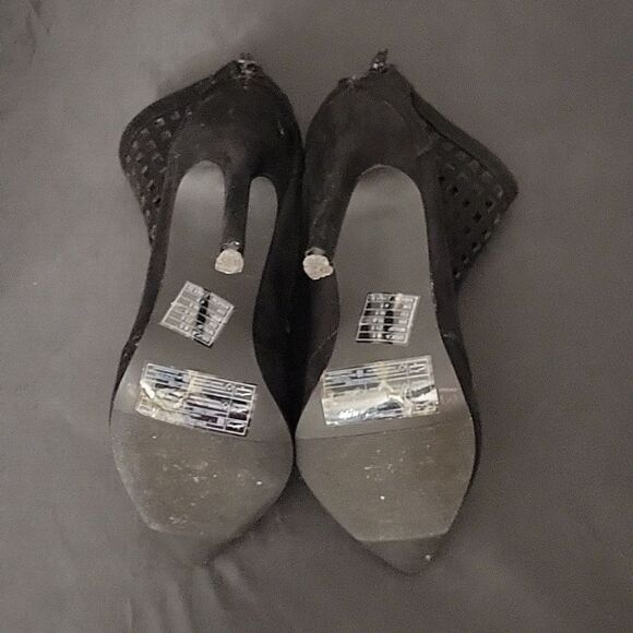 FOREVER 21 SUEDE POINTED TOE ZIPPER CLOSURE CUTOUT DESIGN WOMEN"S SANDAL G1 - Picture 14 of 16